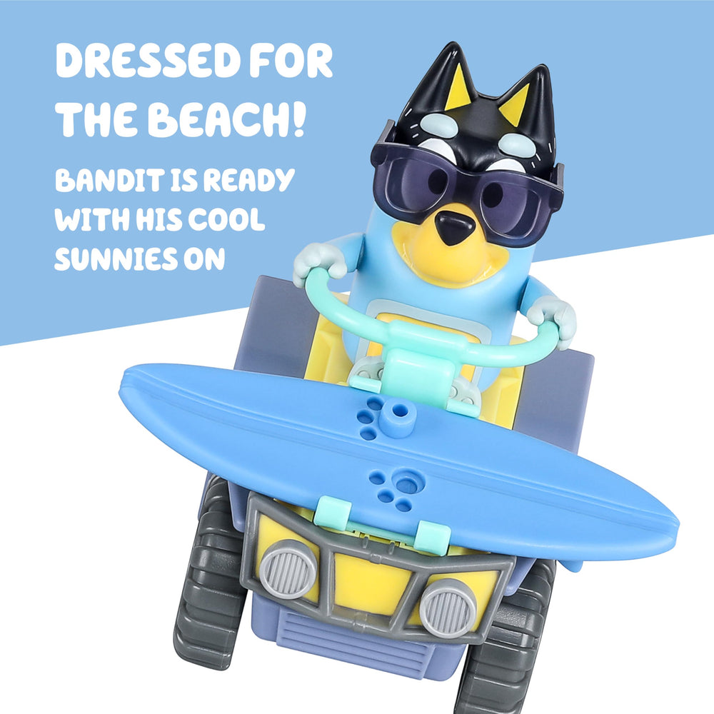 Bluey Bandit poseable figure in action-ready pose supports storytelling.