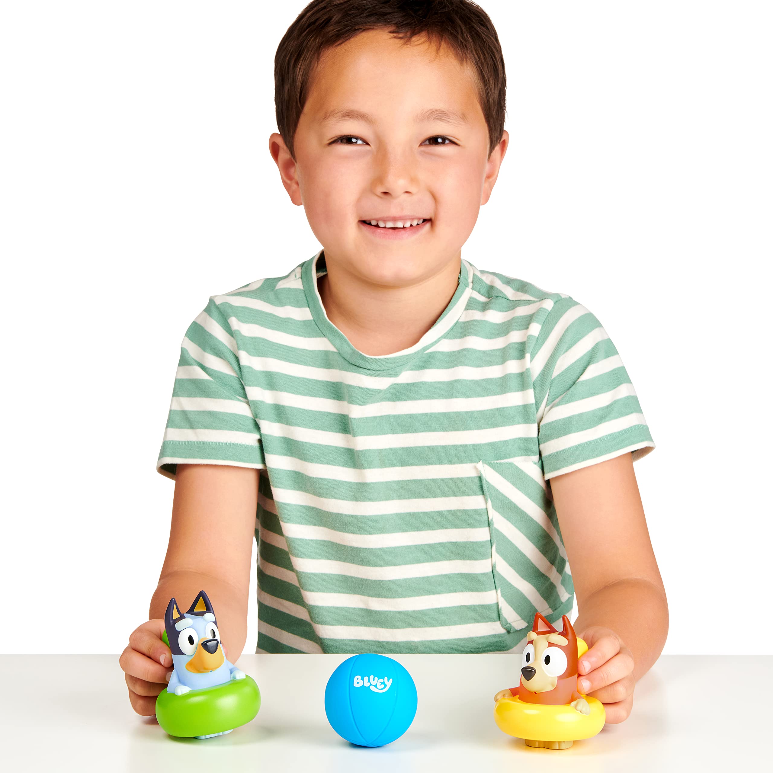 Bluey beach ball toy floating in tub for carefree water play