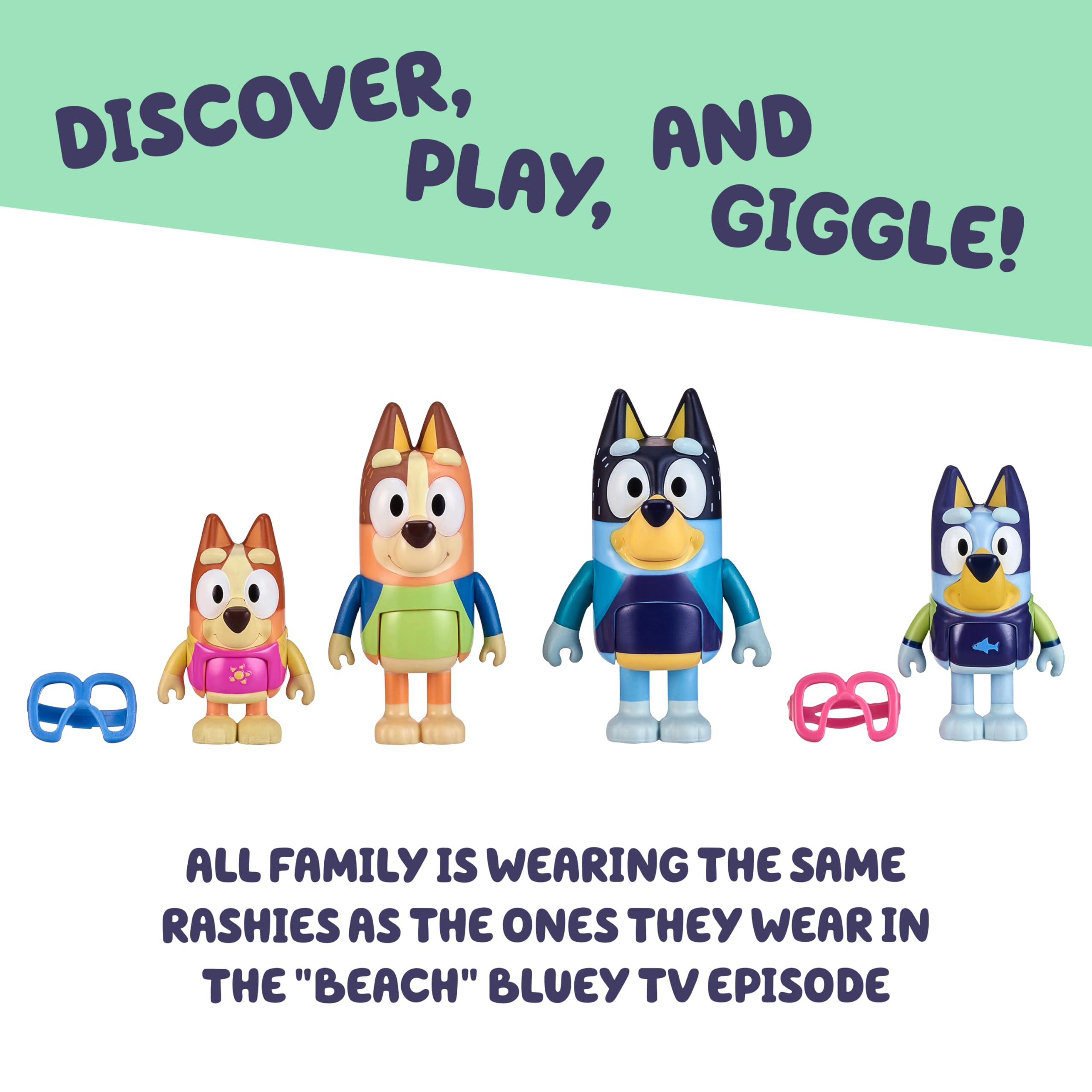 Bluey Beach Day Bingo figure in rashie, ready for sunny pretend play.