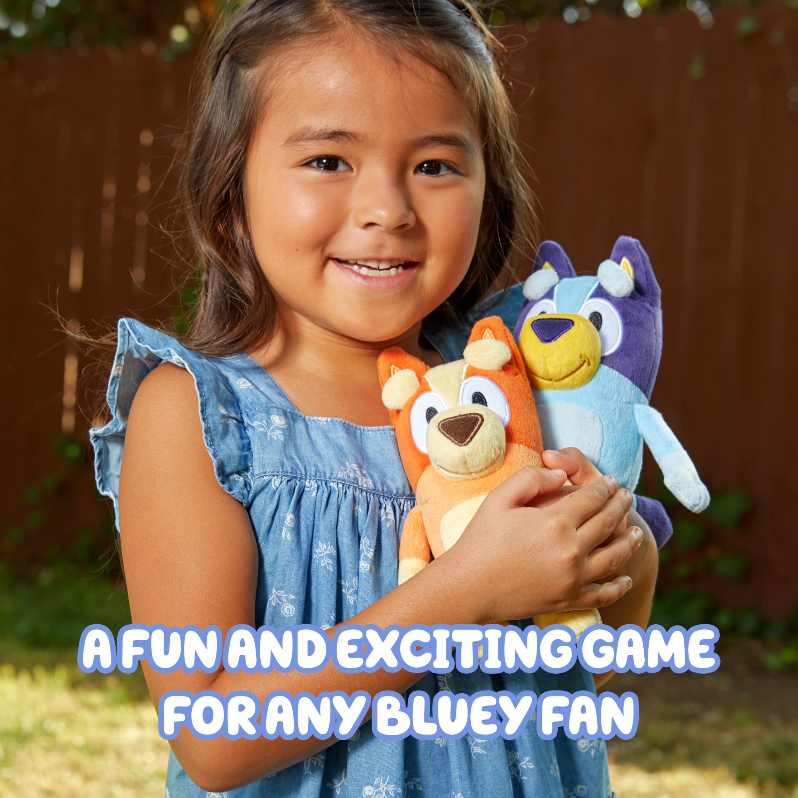 Bluey Bingo’s Bingo Card Game art displays bright artwork to spark imaginative play for ages 3+.