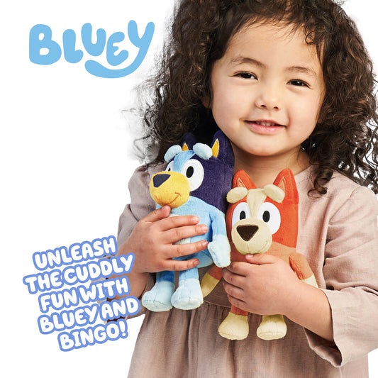 Bluey Bingo Plush Bundle embroidery detail captures personalities for imaginative play