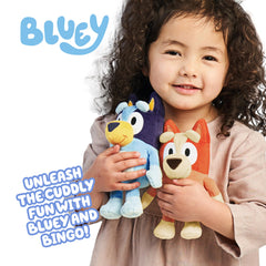 Bluey Bingo Plush Bundle embroidery detail captures personalities for imaginative play