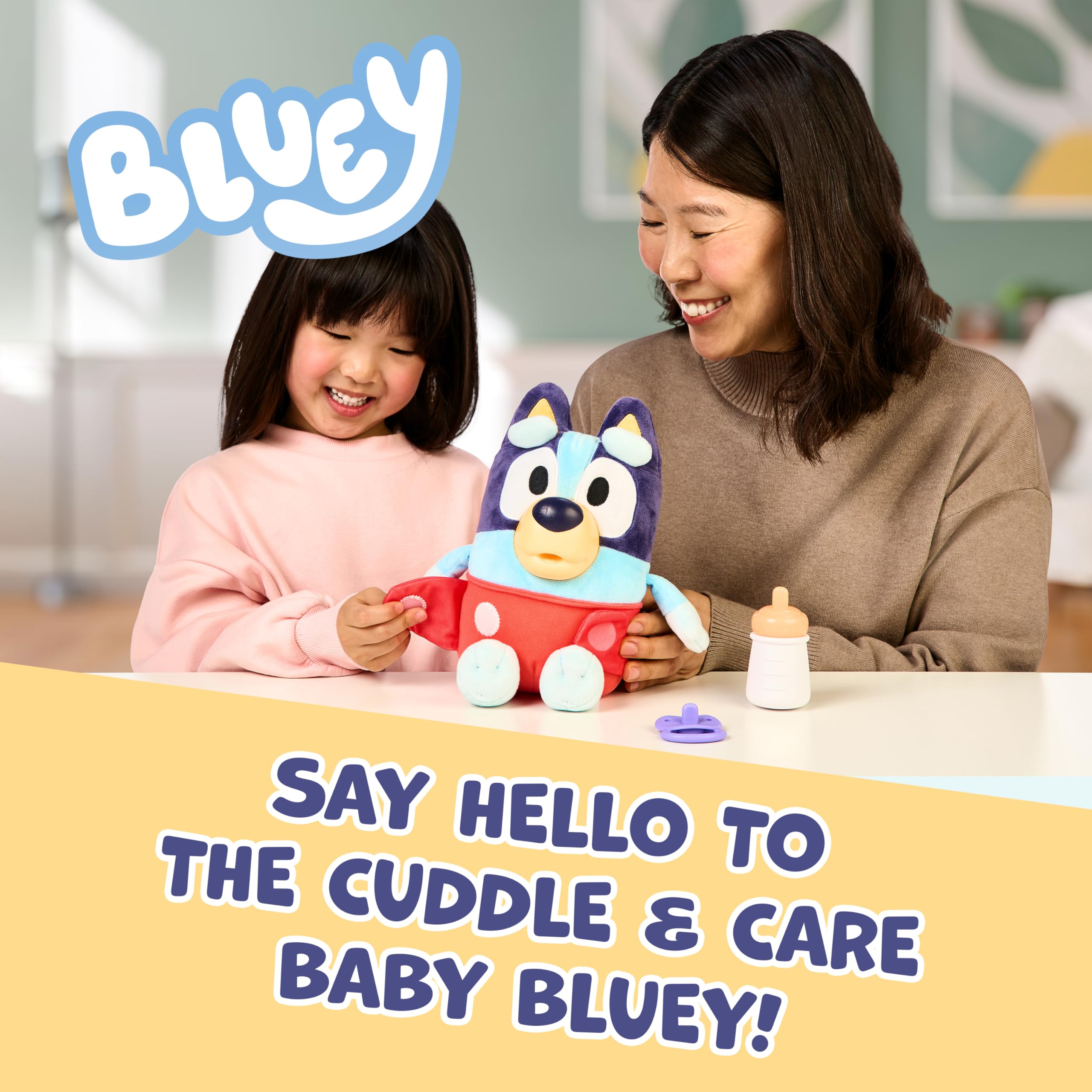 Bluey baby toy with deluxe plush fabric and embroidery for lasting hugs