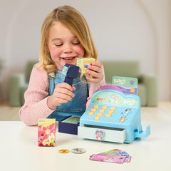 Bluey cashier counter designed for small hands and easy handling.