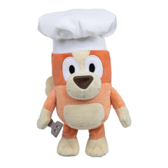 Bluey Chef Bingo plush front view for cuddling and imaginative play