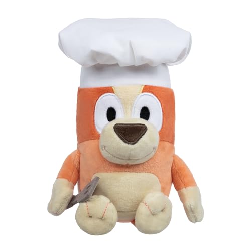 Bluey Chef Bingo plush holding spatula for pretend cooking