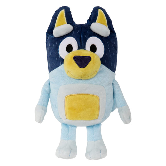 Bluey Dad Bandit plush 9-inch front view for cozy cuddles on the go