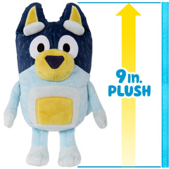 Bluey Dad Bandit plush embroidered details highlighting premium craftsmanship