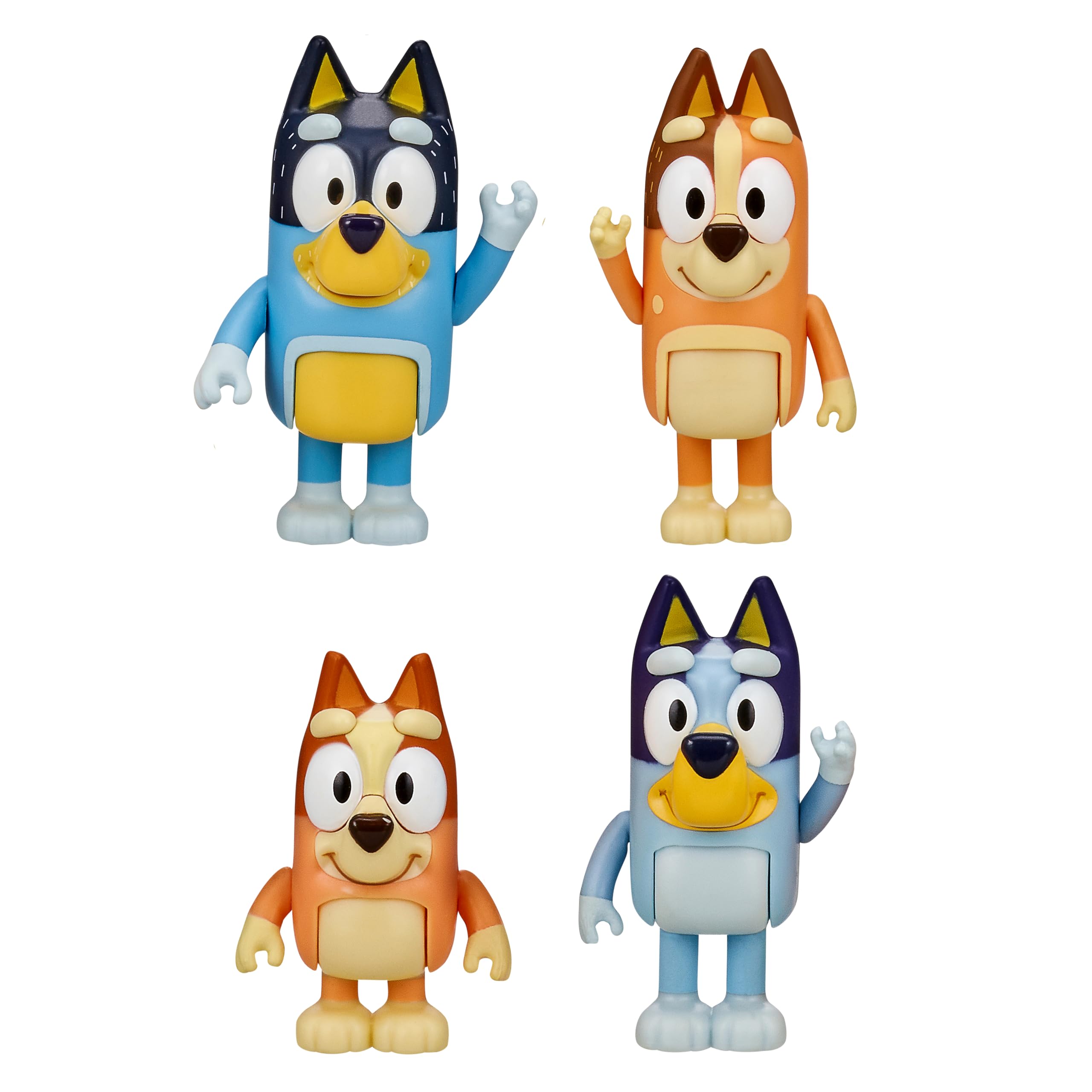 Bluey dress-up accessories enhance imaginative play with the figures.