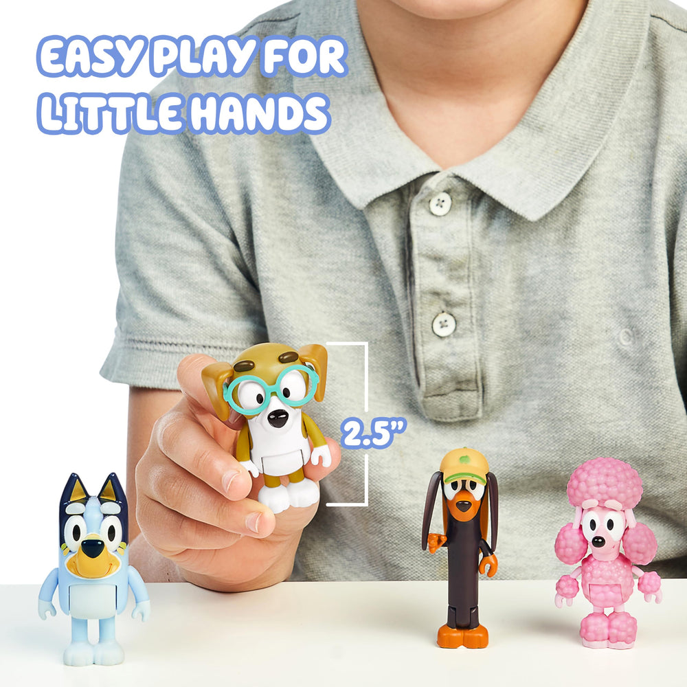 Bluey figures with dynamic poses for versatile storytelling