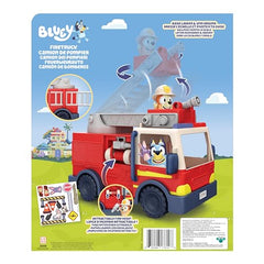 Bluey firetruck ladder-raise feature captured for dynamic play moments