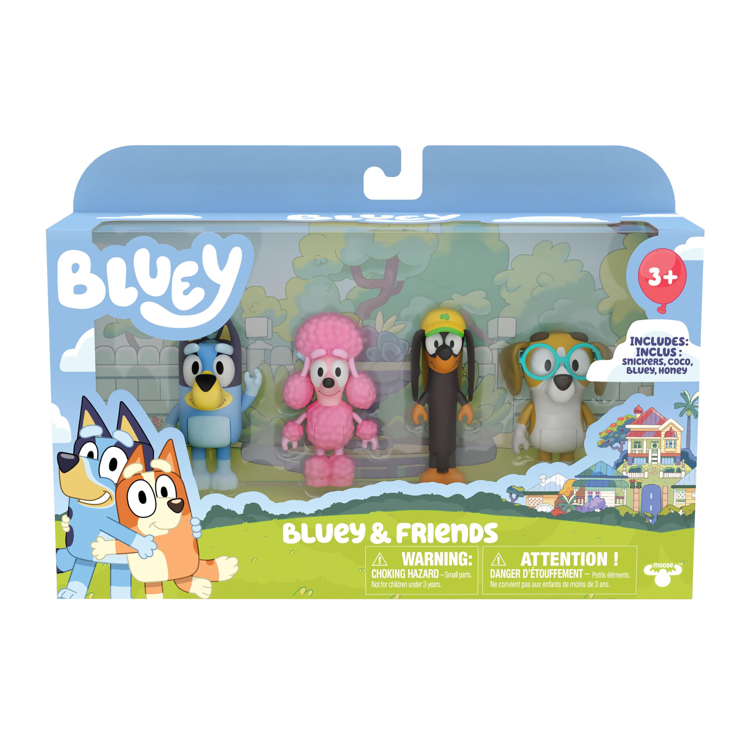 Bluey four-pack figures for imaginative play and storytelling