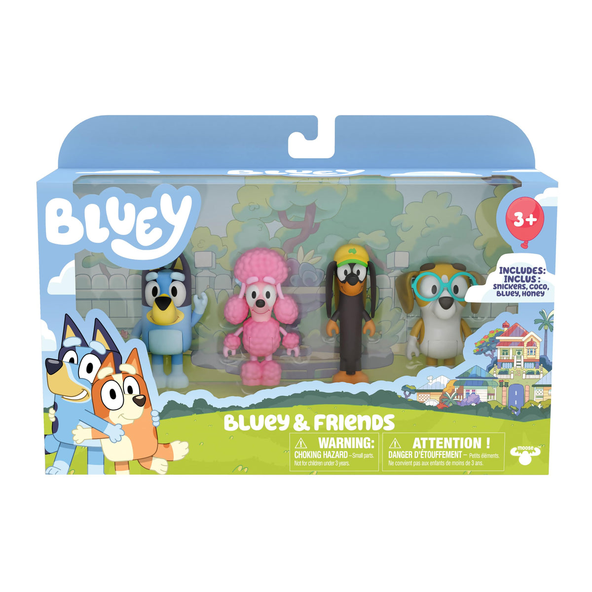 Bluey four-pack figures for imaginative play and storytelling