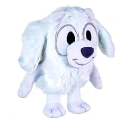 Bluey Friends Lila plush closeup of soft fabric texture for comforting play.