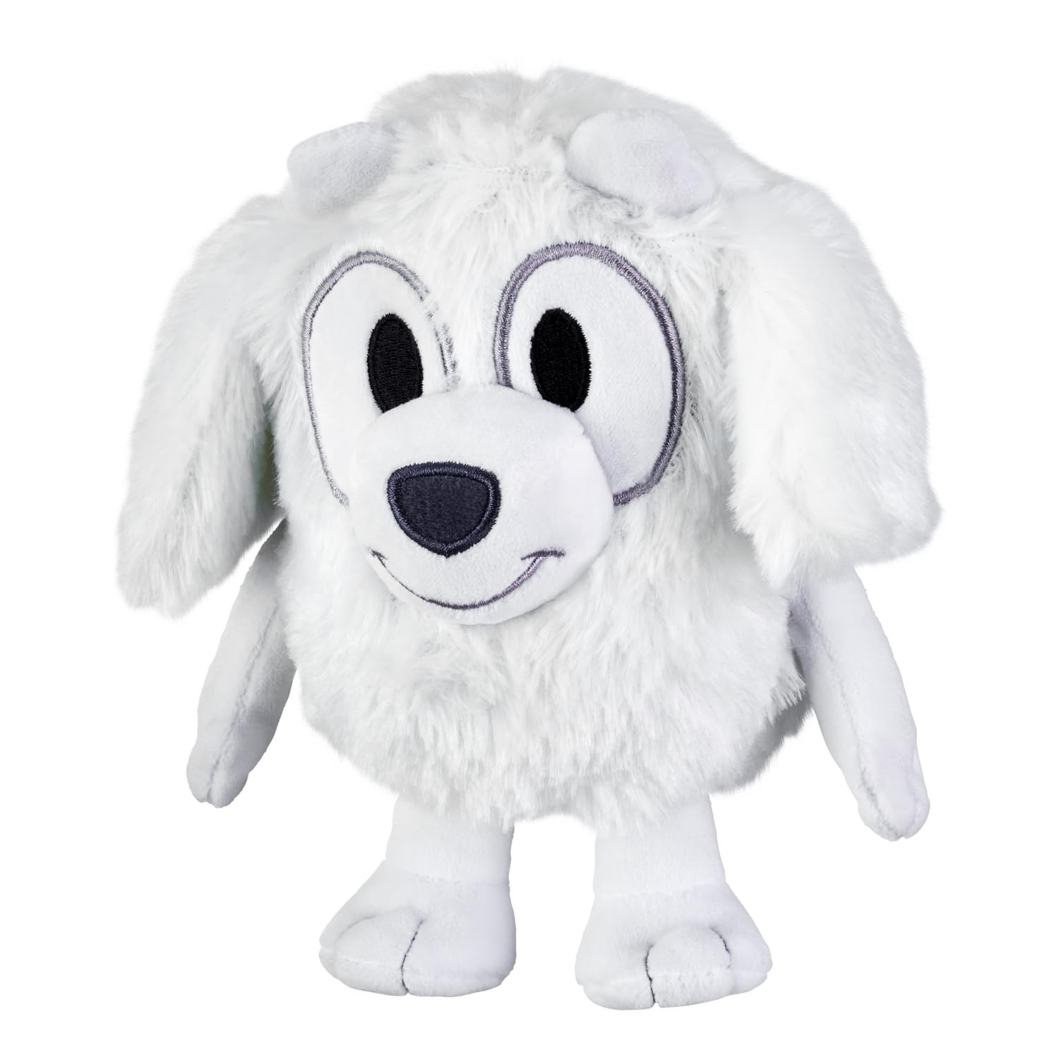 Bluey Friends Lila plush embroidery details highlight durable stitching.