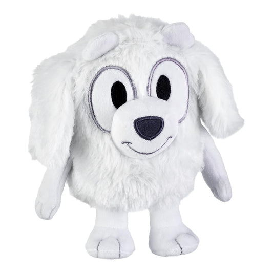 Bluey Friends Lila plush front view showing soft fabric and cheerful design.