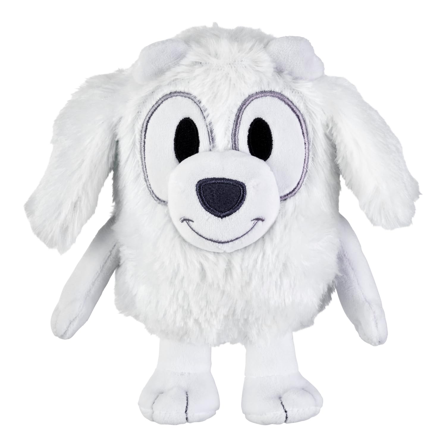 Bluey Friends Lila plush held by child for storytime cuddle.