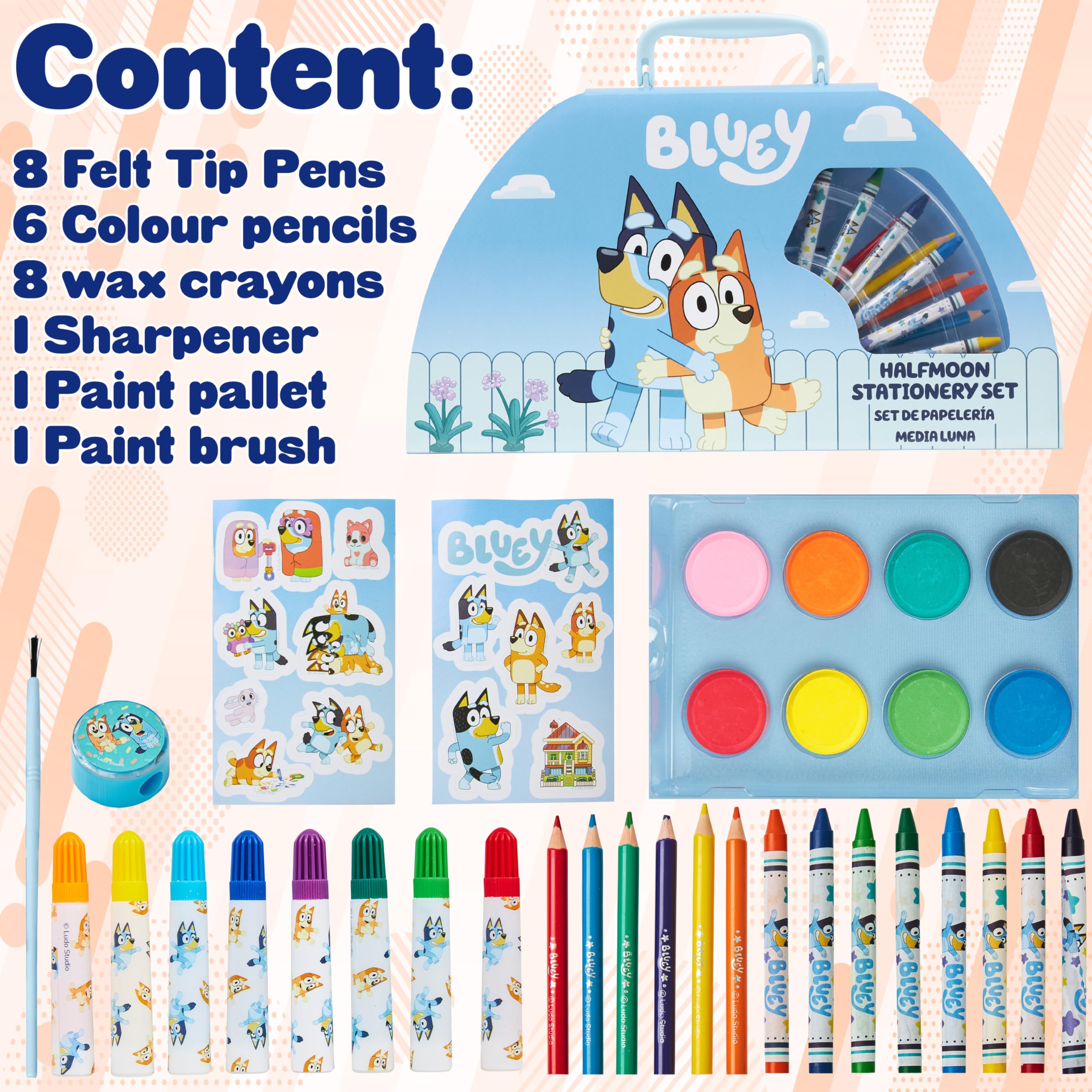 Bluey art kit presented as a gift for young creators