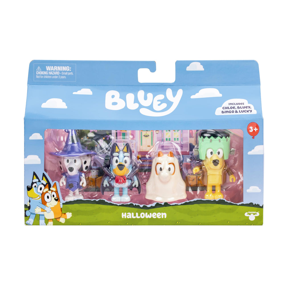 Bluey Halloween pack with four figures for imaginative play and on-the-go fun