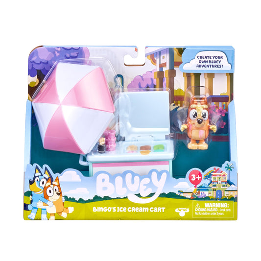 Bluey ice cream cart push, ideal for on-the-go pretend scooping.