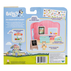 Bluey Ice Cream Shop Playset stickers let kids customize the shop.