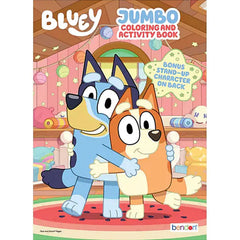 Bluey jumbo coloring book cover for screen-free creativity and fun