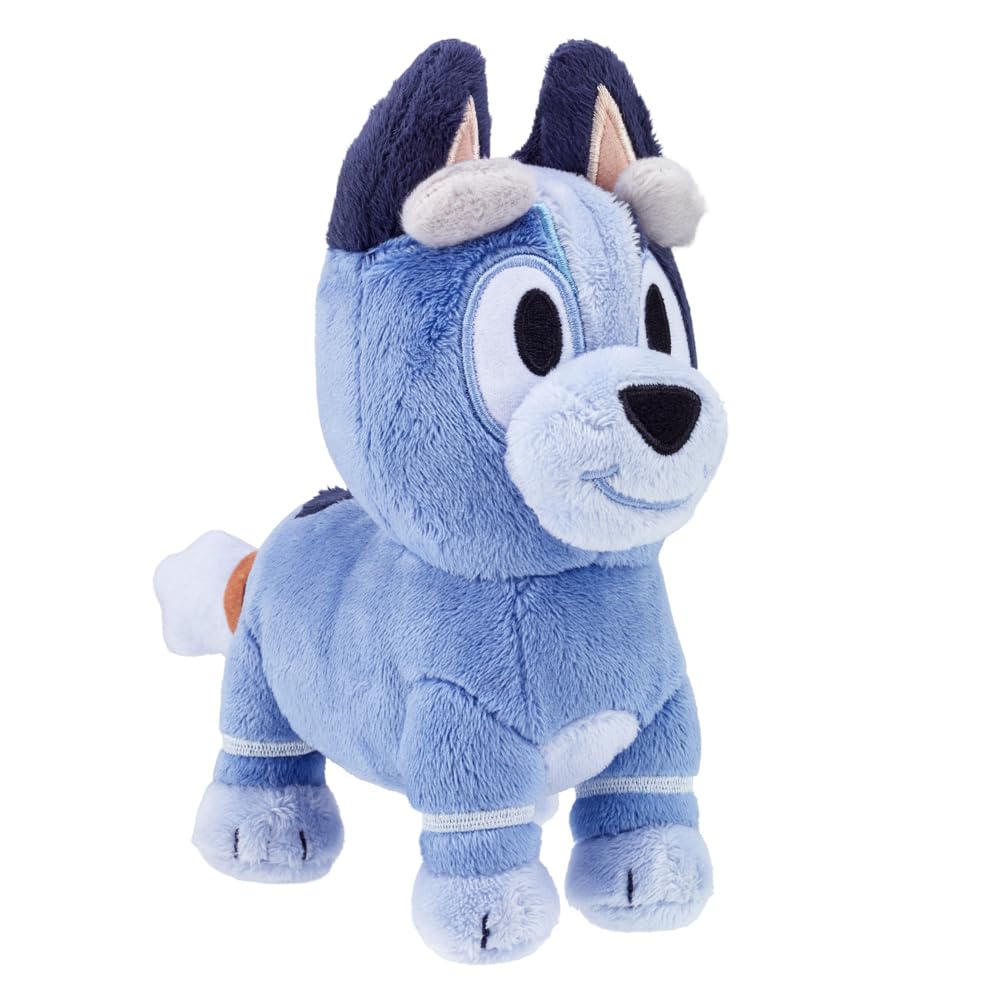 Bluey Muffin & Socks plush set showcasing deluxe fabrics for lasting cuddles.
