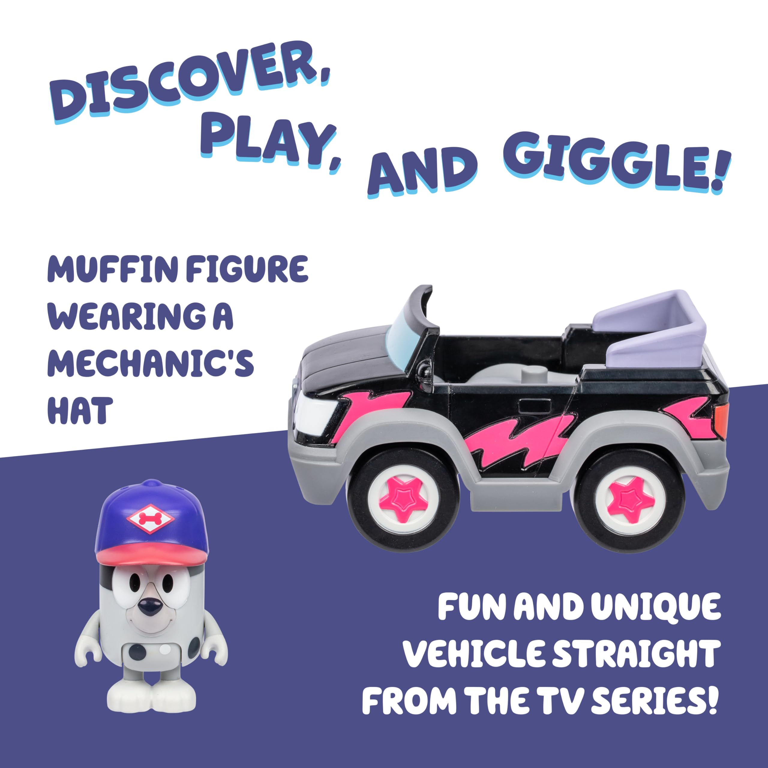 Bluey pizza girls car features durable construction for everyday toddler play.