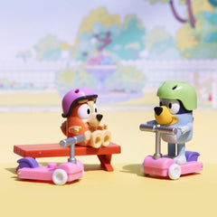 Posed Bluey and Bingo figures ready for action-packed play.