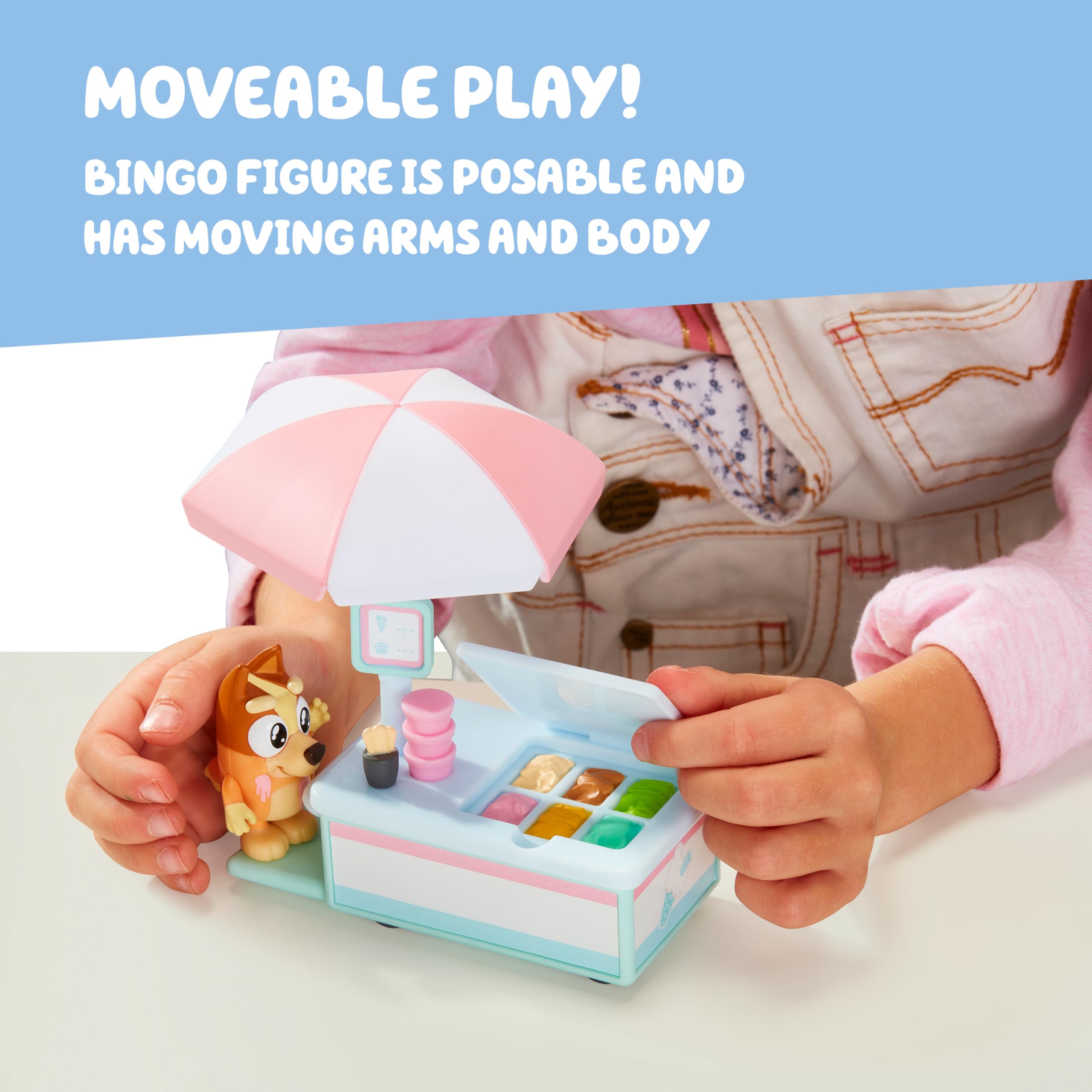 Bluey pretend ice cream accessories enhance scooping playtime.
