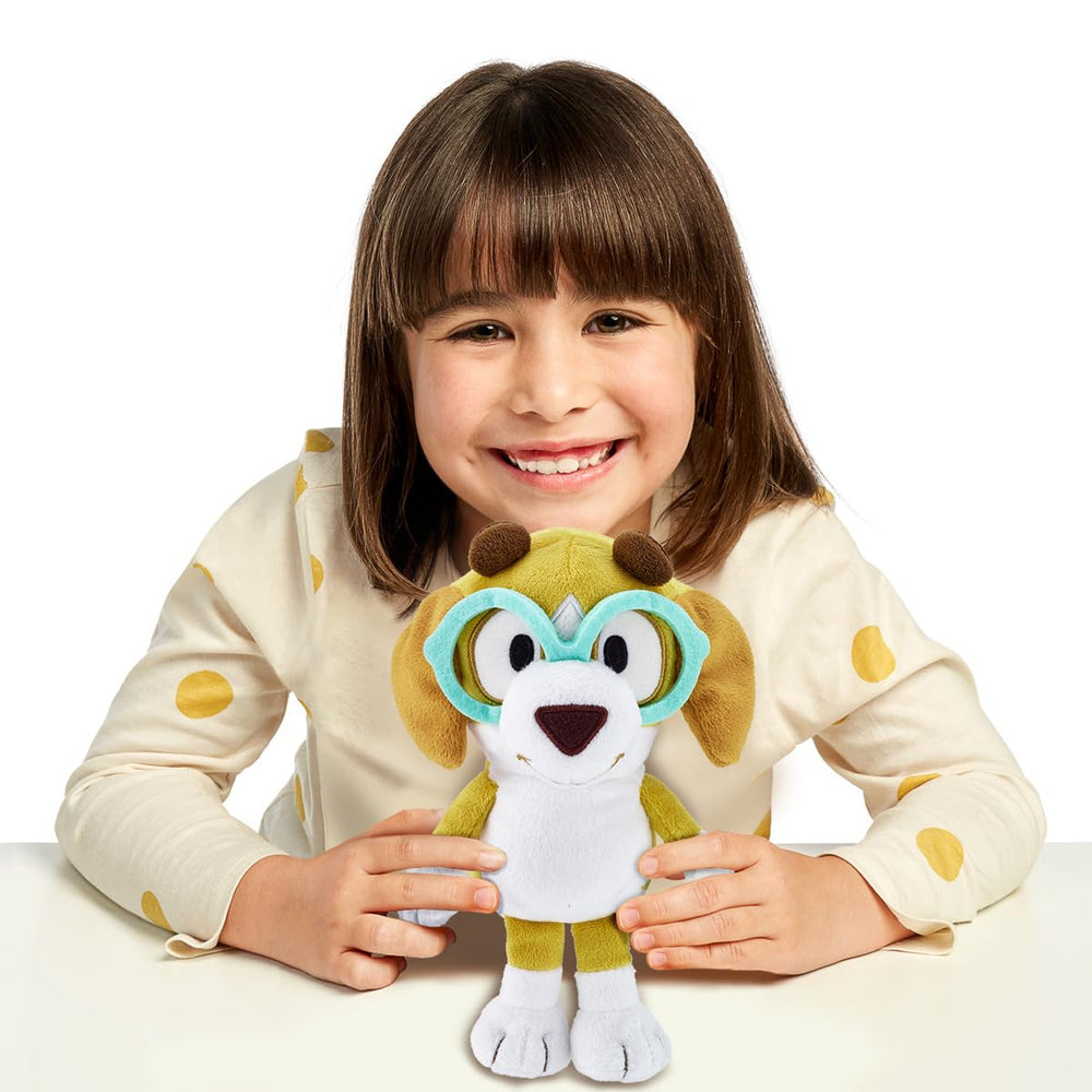 Bluey Princess Muffin plush with licensed details for imaginative adventures.
