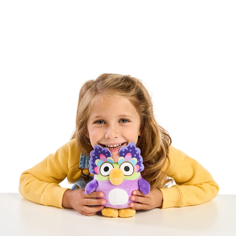 Bluey S8 Plush Chattermax side profile highlighting durable stitching for long-lasting play.
