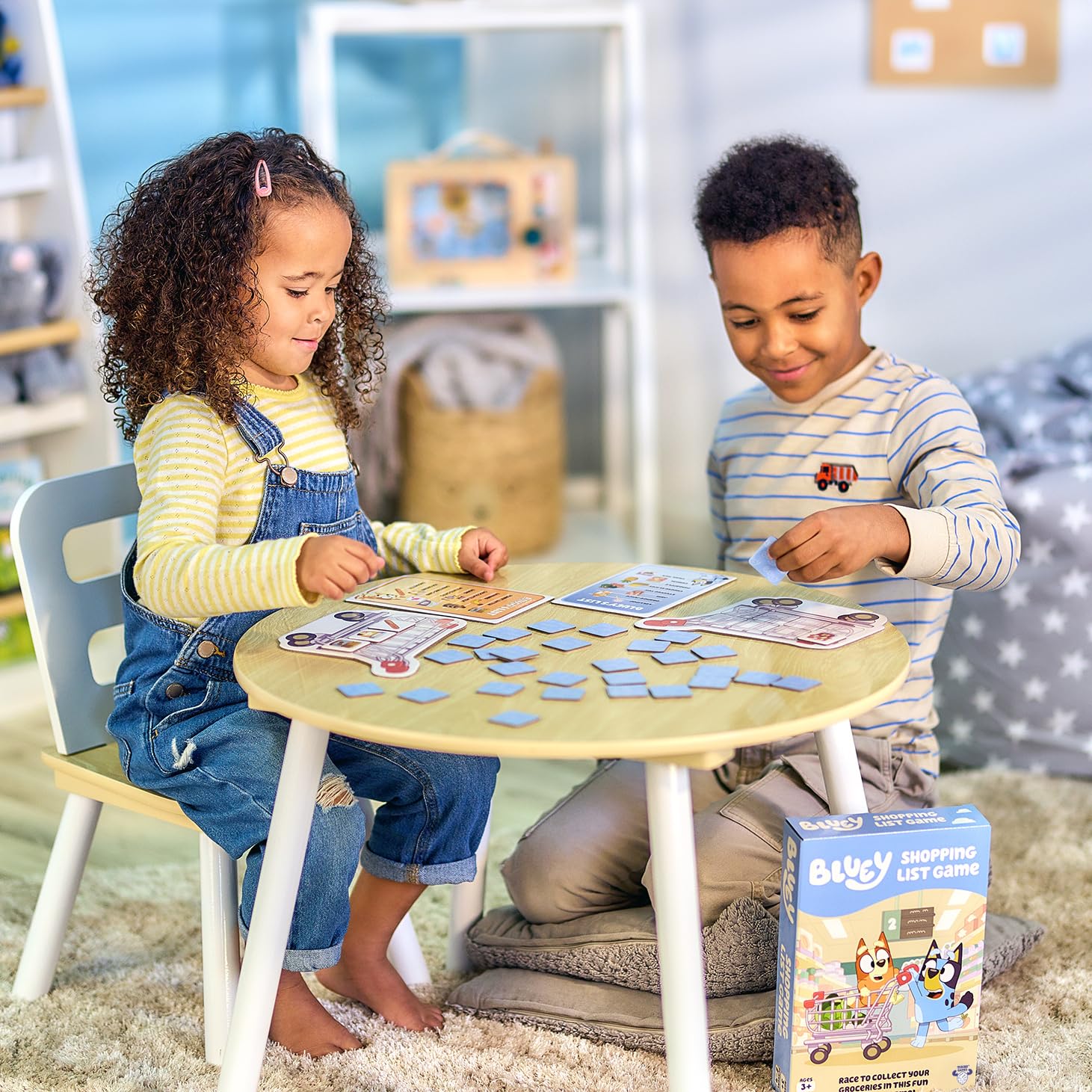 Bluey Shopping List Game suiting ages 3 and up, 2-4 players.