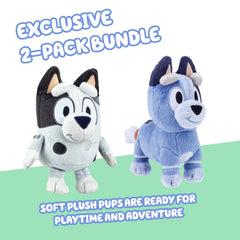 Bluey Socks plush 7.5in side view emphasizing durable stitching and plush softness.