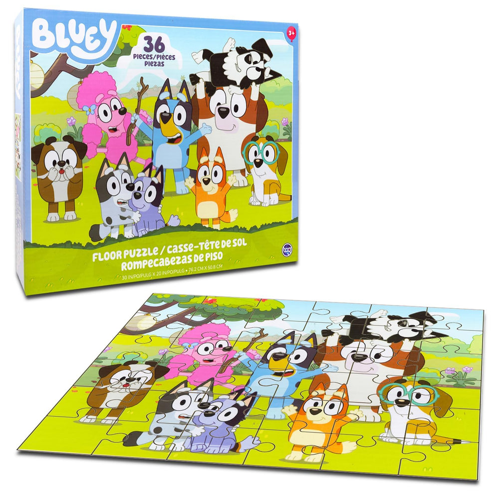 Bluey stickers included to personalize the puzzle or create themed party favors.