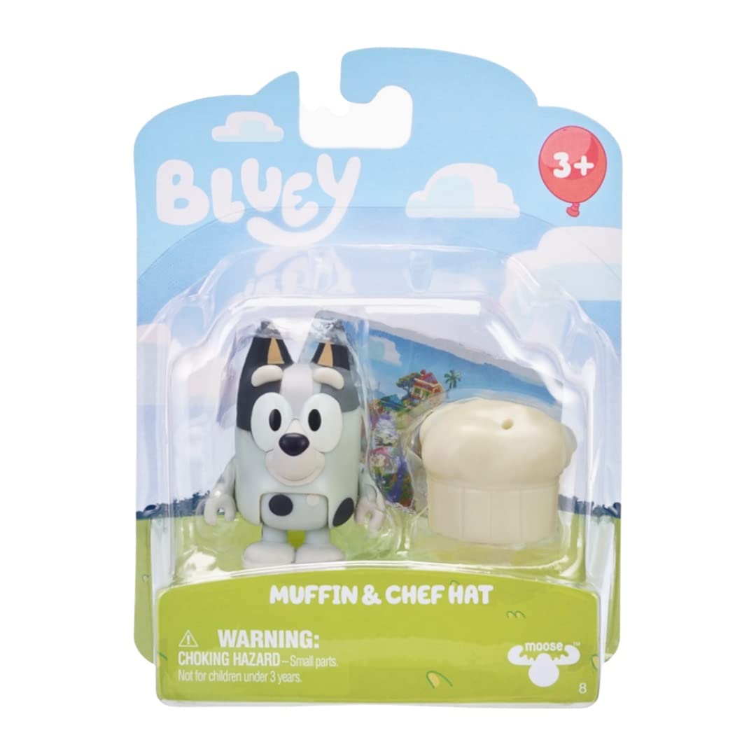 Muffin with chef hat from Bluey Story Starters for kitchen role-play.