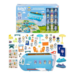 Bluey Transforming Plane Mega Set packaging and contents on display.