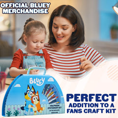 Bluey travel case with art supplies ready for school or road trips