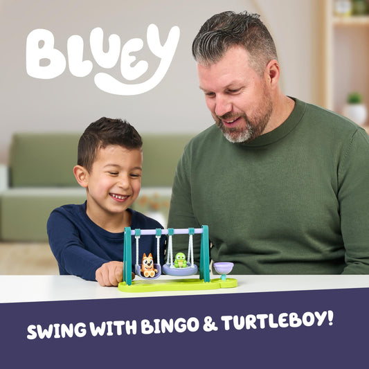 Bluey Turtleboy spinny ride in action encourages dynamic play.