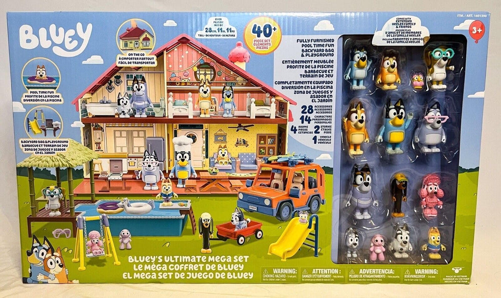 Bluey ultimate mega set house playset with four rooms sparks imaginative play.