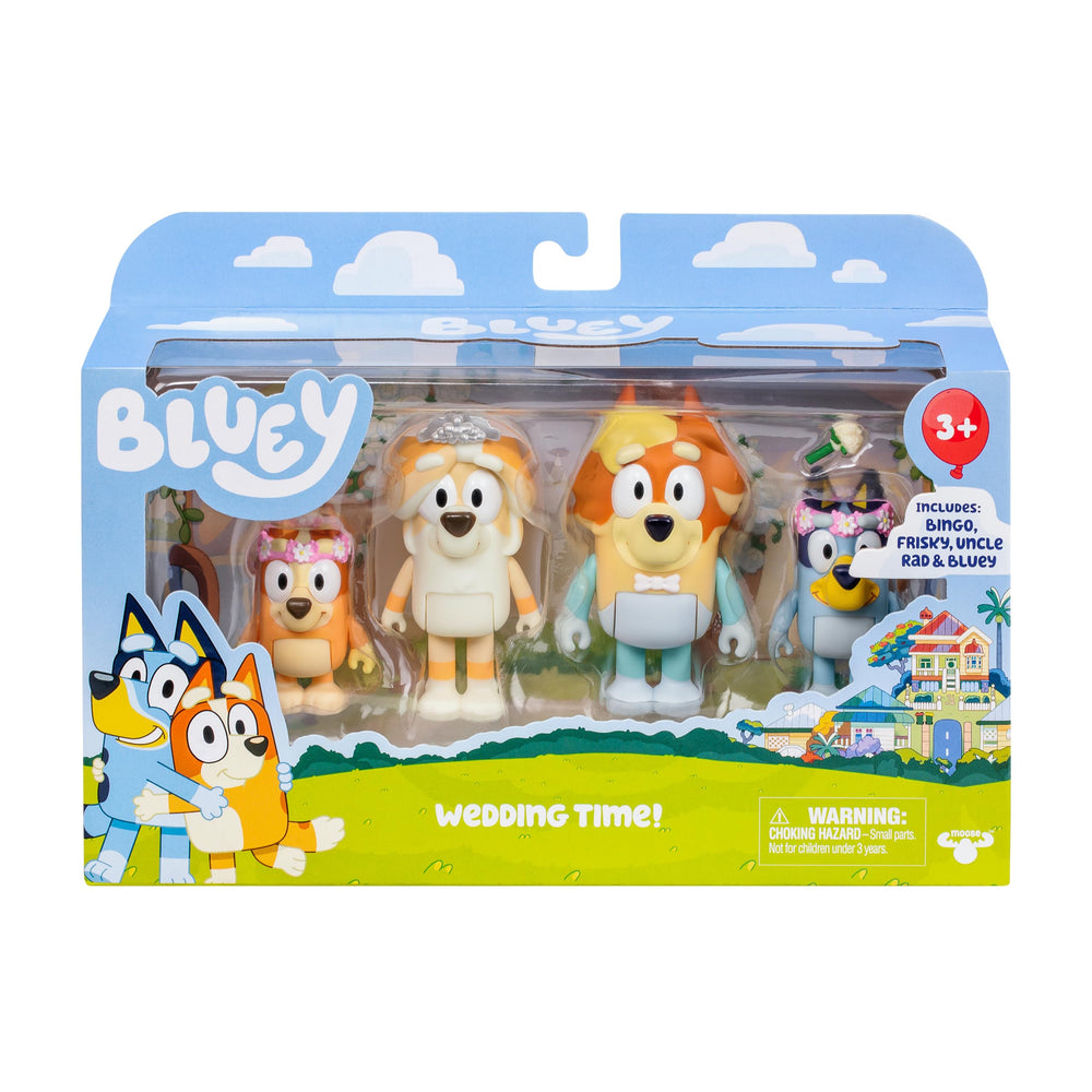 Bluey wedding figures set: Uncle Rad in a bow tie for imaginative play.