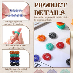 Blulu acupressure ring dark blue spikes for concentration.