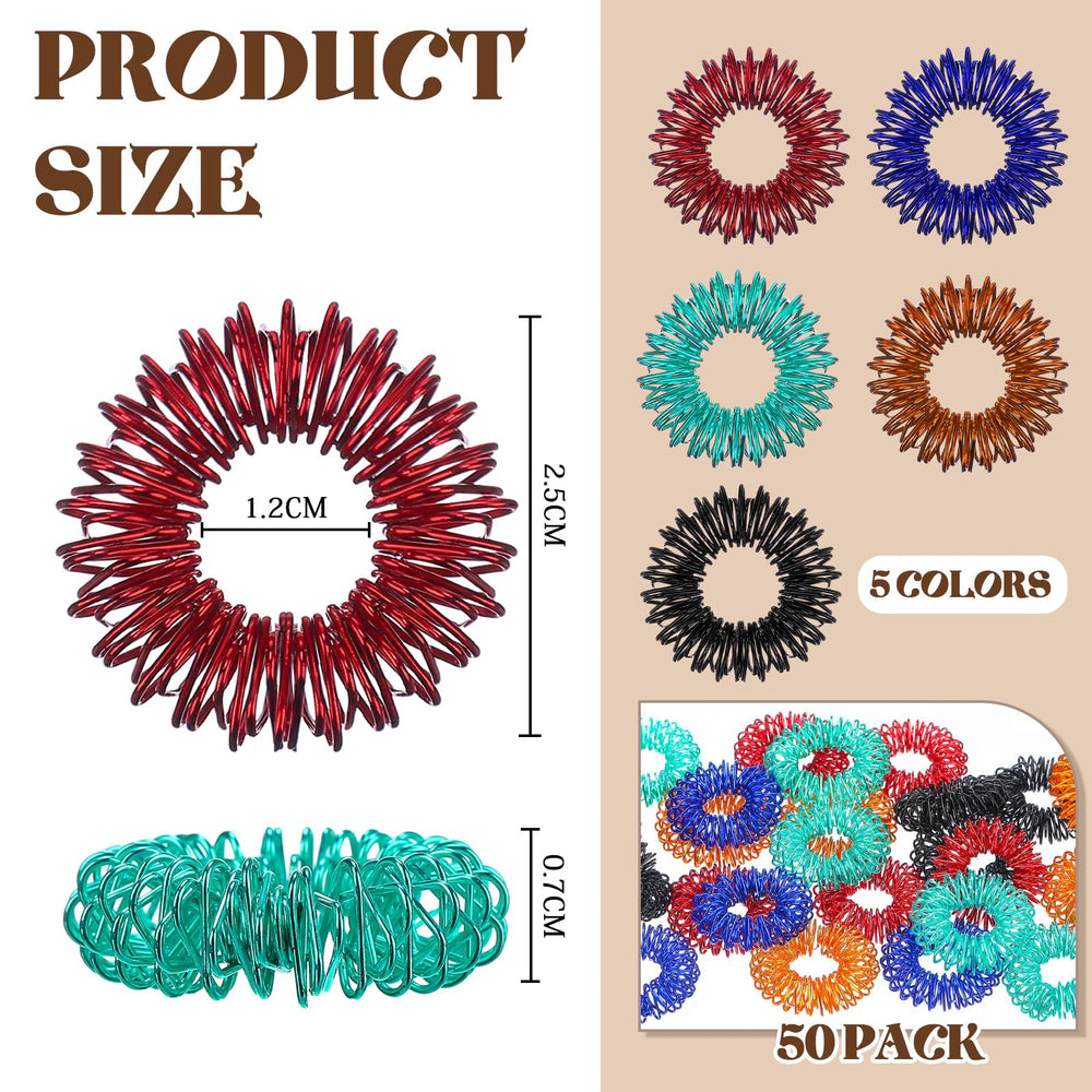 Blulu acupressure ring red spikes for anxiety relief and calm.