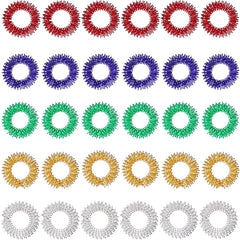 Blulu acupressure rings in color variety for finger stress relief.