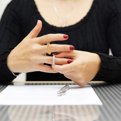 Blulu acupressure rings with rust-proof finish for longevity.