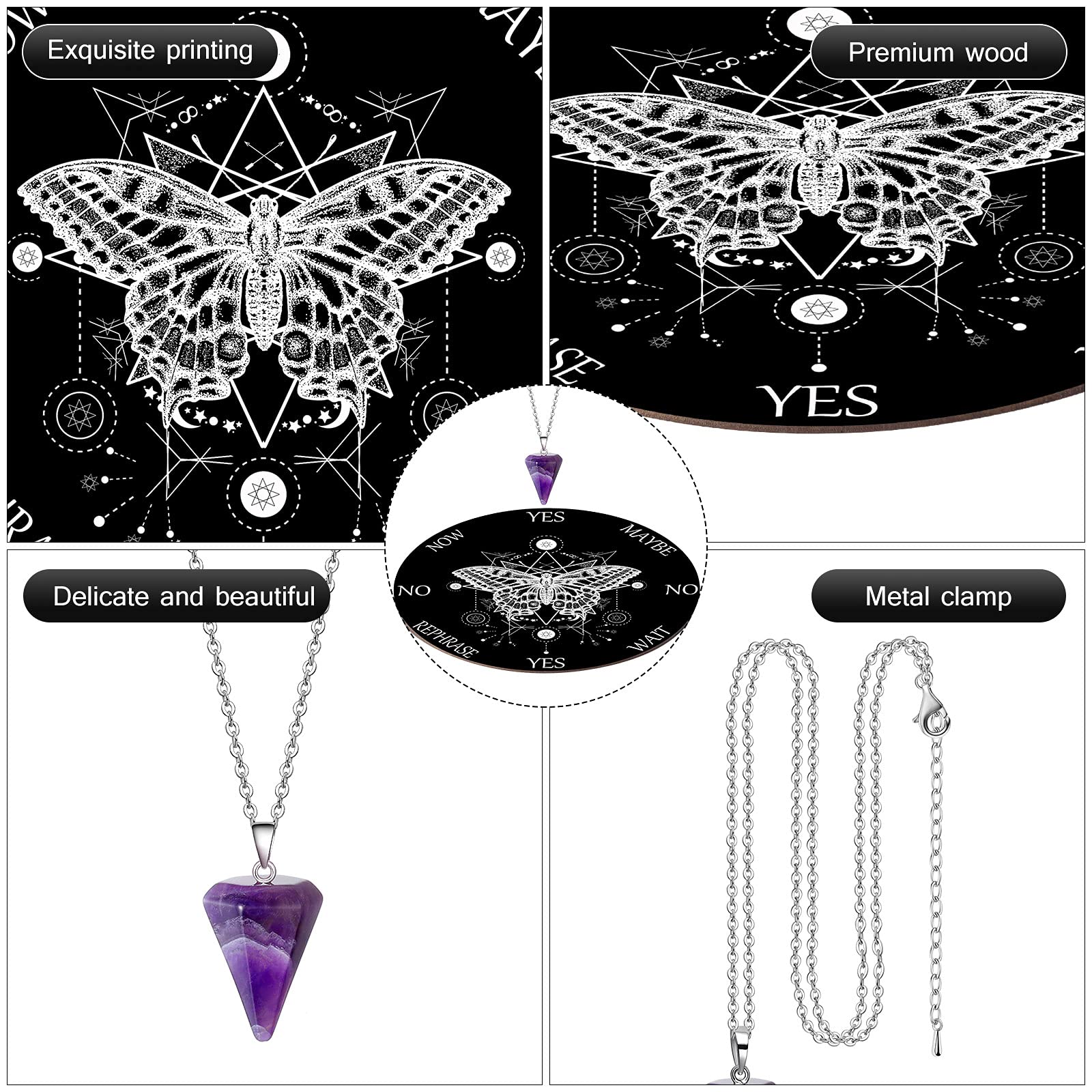 Amethyst crystal necklace from Blulu adds a calm touch and style