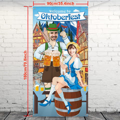 Blulu Bavarian costume backdrop highlights traditional wear for memorable festival shots