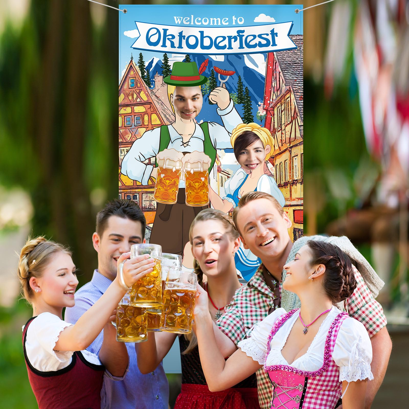 Blulu colorful Oktoberfest print enhances the festive atmosphere