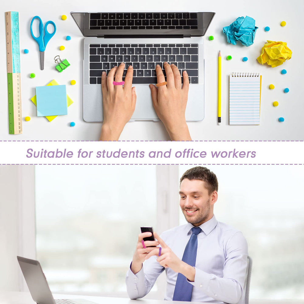Blulu multi-color acupressure rings for classroom or office use.