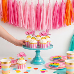 Blulu cake decorations western style pink elevate cupcake displays